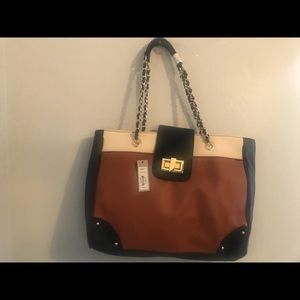 Brand New Apt. 9 leather color blocked tote bag